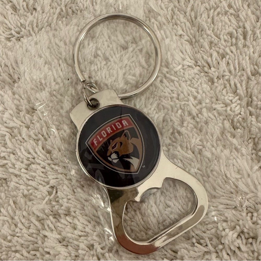 Florida Panthers Hockey NHL Bottle Opener Keychain